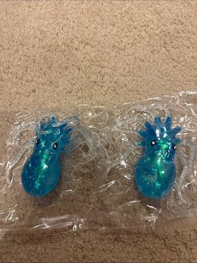 Blue Glitter Octopus Squishies -Slow Rose Set of 2 Plus a Free Squishy